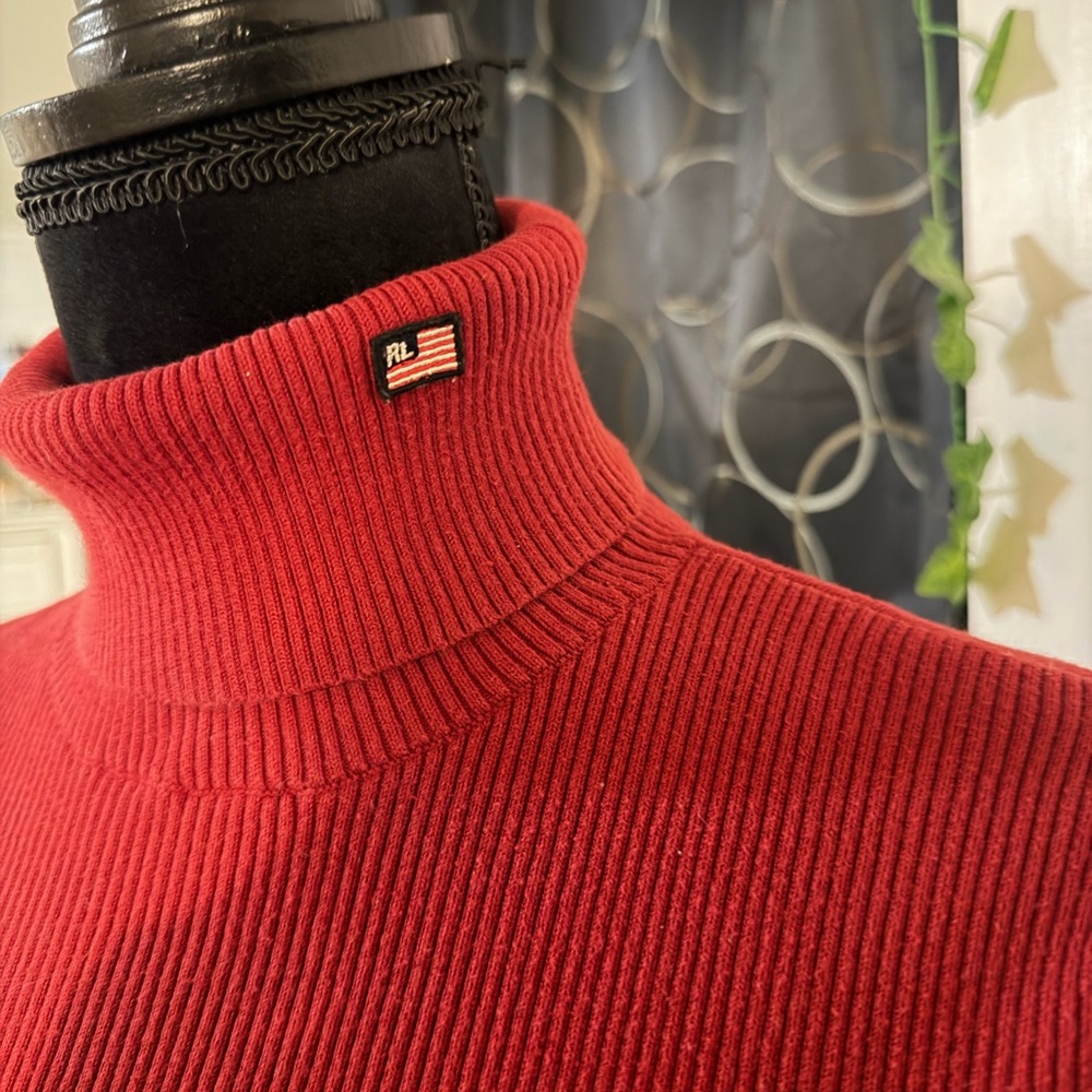 Ralph Lauren Red Turtleneck Sweater